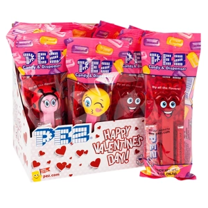 PEZ Valentines Day Gift Sweets Dispenser with 2 Candy Tablet Packs
