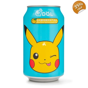 QDOL Pokemon Pikachu Citrus Flavour Sparkling Water - 330ml Can