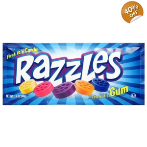 Razzles Original Candy and Gum Sweets - 40g Pouch