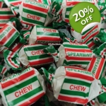 Real Candy Co Spearmint Chews - Mint Chew Sweets - White Chewy Mints