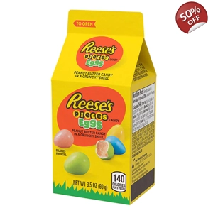 Reese's Pieces Mini Eggs - Reeses Candy Sweets - 99g Carton