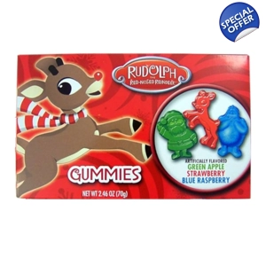 Rudolph Gummies - Gummy Candy Christmas Sweets - 3oz - 85g Theatre Box