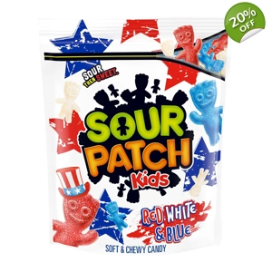 Sour Patch Kids Red White & Blue - Soft and Chewy Candy - 816g Big Bag