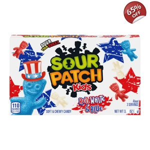 Sour Patch Kids Red White & Blue Soft Chewy Candy - 88g Theatre Box