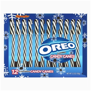 Spangler Oreo Flavoured Candy Canes - Cookies and Cream -12 Pack -150g