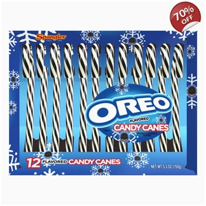 Spangler Oreo Flavoured Candy Canes - Cookies and Cream -12 Pack -150g