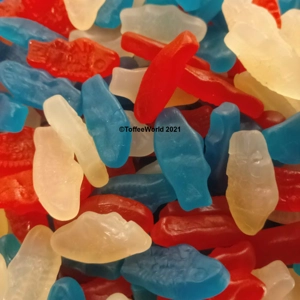 Swedish Fish Mini Red White and Blue - Soft Chewy Candies