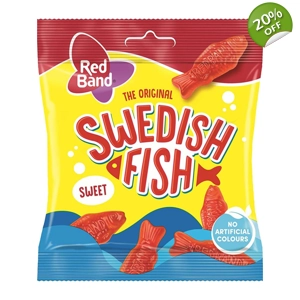 Original Swedish Fish - 100g Bag - Red Band Gummy Candy Sweets
