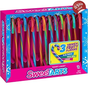 Sweetarts Candy Canes - Tangy Fruity Flavours - 12 Pack 150g Box