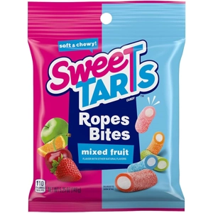 SweeTarts Ropes Bites - Sweet Tarts Mixed Fruit Candy Rope - 149g Bag