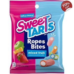 SweeTarts Ropes Bites - Sweet Tarts Mixed Fruit Candy Rope - 149g Bag