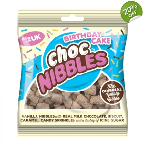 Sweet Dreams Birthday Cake Choc Nibbles - 150g Bag - Chocolate Nibbs