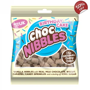 Sweet Dreams Birthday Cake Choc Nibbles - 150g Bag - Chocolate Nibbs