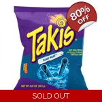 Takis Blue Heat  Hot Chili Pepper Rolled Tortilla Corn Chips 92.3g Bag Takis Blue Heat  Hot Chili Pepper Rolled Tortilla Corn Chips 92.3g Bag