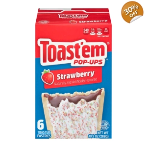 Toast'em POP-UPS - Frosted Strawberry Toaster Pastries 6 pack 288g Box