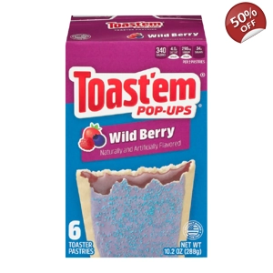 Toast'em POP-UPS - Frosted Wild Berry Toaster Pastries 6pk - 288g Box