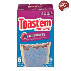 Toast'em POP-UPS - Frosted Wild Berry Toaster Pastries 6pk - 288g Box