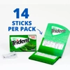 Trident Gum Spearmint - Sugar Free Mint Chewing-Gum 14 Sticks Pack