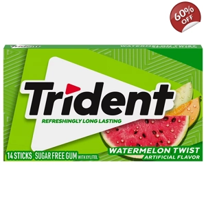 Trident Gum Watermelon Twist - Sugar Free Chewing-Gum 14 Sticks Pack