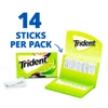 Trident Lime Passionfruit Twist Sugar-Free Chewing Gum 14 Sticks Pack