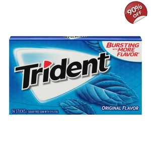 Trident Original Flavour Sugar Free Chewing Gum - 14 Sticks Pack