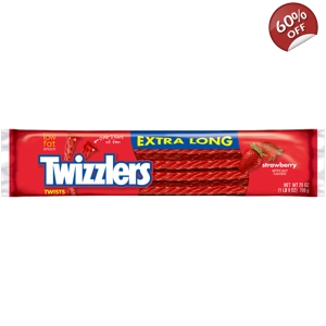 Twizzlers Strawberry Twists Extra Long Candy - 708g Giant Pack