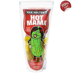Van Holten's Hot Mama Hot & Spicy Pickle In-a-Pouch - 196g King Size