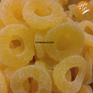 Vidal Pineapple Rings - Gummy Jelly Ring Shaped Sweets