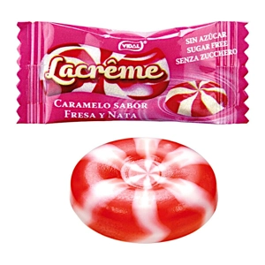 Vidal Sugar Free Strawberry Lacreme - Strawberries and Cream Sweets