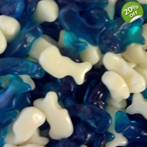 Vidal Baby Dolphins - White & Blue Jelly Sweets