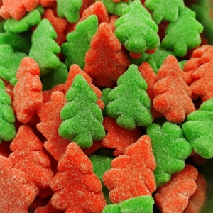 Vidal Gummi Christmas Trees - Red and Green Tree Fruity Gummy Sweets