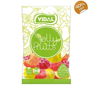 Vidal Jelly Fruits - Traditional Fruit Jellies - 3.5oz - 100g Bag