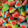 Vidal Triple Layer Hearts - Sugared Multi 3D Heart Foam Jelly Sweets
