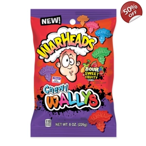 Warheads Chewy Wallys Sour Sweet & Fruity Candy Sweets - 226g Bag