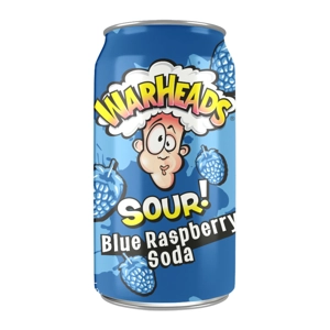 Warheads SOUR Blue Raspberry Soda - 355ml Can