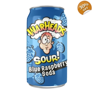 Warheads SOUR Blue Raspberry Soda - 355ml Can
