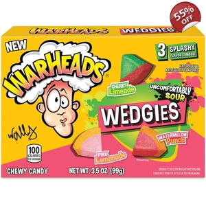 Warheads Wedgies  - Sour Fruity Chewy Candy Sweets 85g Theatre Box