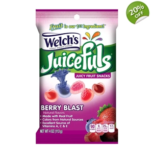Welch's Juicefuls Juicy Fruit Snacks Berry Blast Flavours - 113g Bag