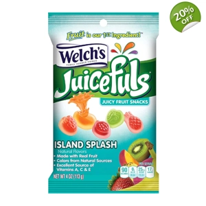 Welch's Juicefuls Juicy Fruit Snacks Island Splash - 113g Bag