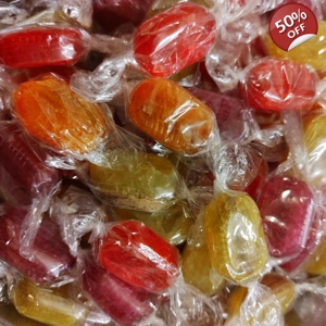 Welsh Choc Fruits - Boiled Fruity Sweets with a Dark Chocolate Center