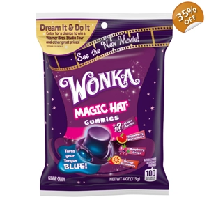 Wonka Magic Hat Gummies - 113g Bag - Gummi Candy Hats - Fruity Sweets