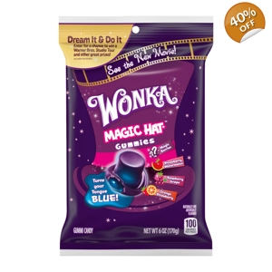 Wonka Magic Hat Gummies - 170g Bag - Gummi Candy Hats - Fruity Sweets