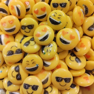 Zed Candy Emoji Bubblegum Buttons - Tutti Frutti Flavour Bubble Gums