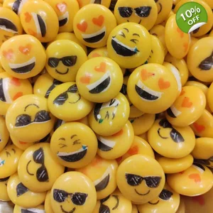 Zed Candy Emoji Bubblegum Buttons - Tutti Frutti Flavour Bubble Gums