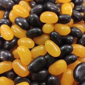 Zed Candy Orange and Blackberry Jumbo Jelly Beans - Big Bean Sweets