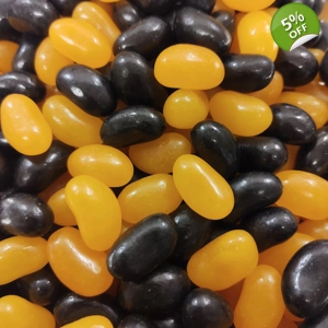 Zed Candy Orange and Blackberry Jumbo Jelly Beans - Big Bean Sweets
