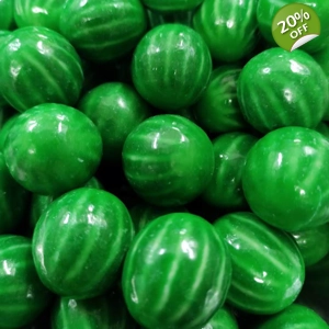 Zed Candy Watermelon Sour Gumballs - Green Bubble Gum Ball Sweets