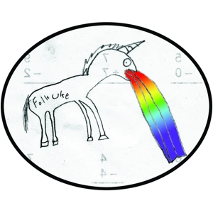 FU Rainbow Unicorn Sticker
