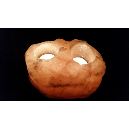 Himalayan Salt Natural T-Light Holder 2 Hole