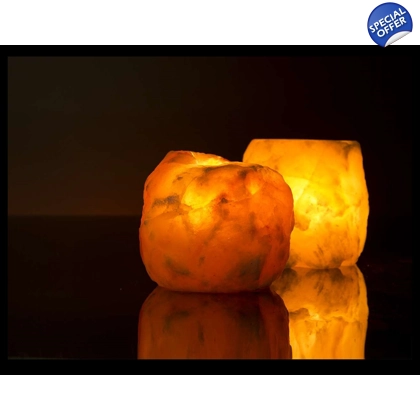 16x Natural Himalayan Salt Candle Holders